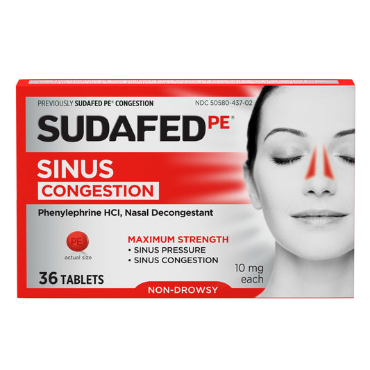 Sudafed - Pe Congestion Max Strength 36 Tablets