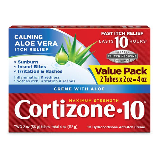 Cortizone - Creme - Aloe Vera - 2 Oz - Twin Pack
