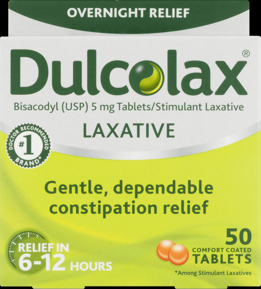 Dulcolax - Overnight Laxative - 50 Tablets