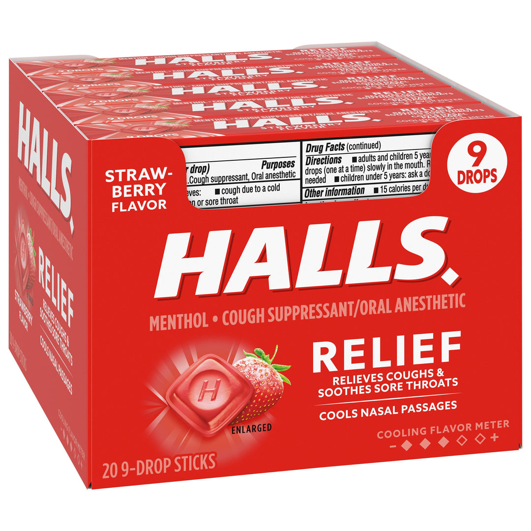 Halls Strawberry (American Version) 20 Count