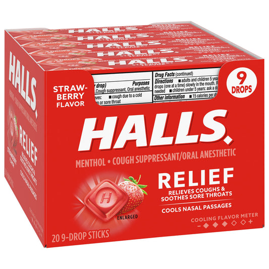 Halls Strawberry (American Version) 20 Count
