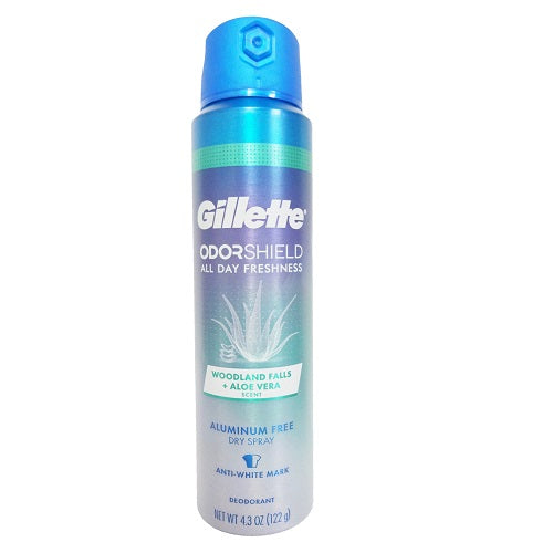 Gillette Deodorant Spray - Woodland Falls Aloe Vera - 4.3 Oz