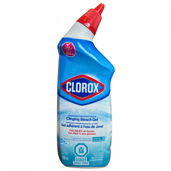 Clorox Toilet Bowl Cleaner - Clinging Gel With Bleach - Ocean Mist - 24 Floz