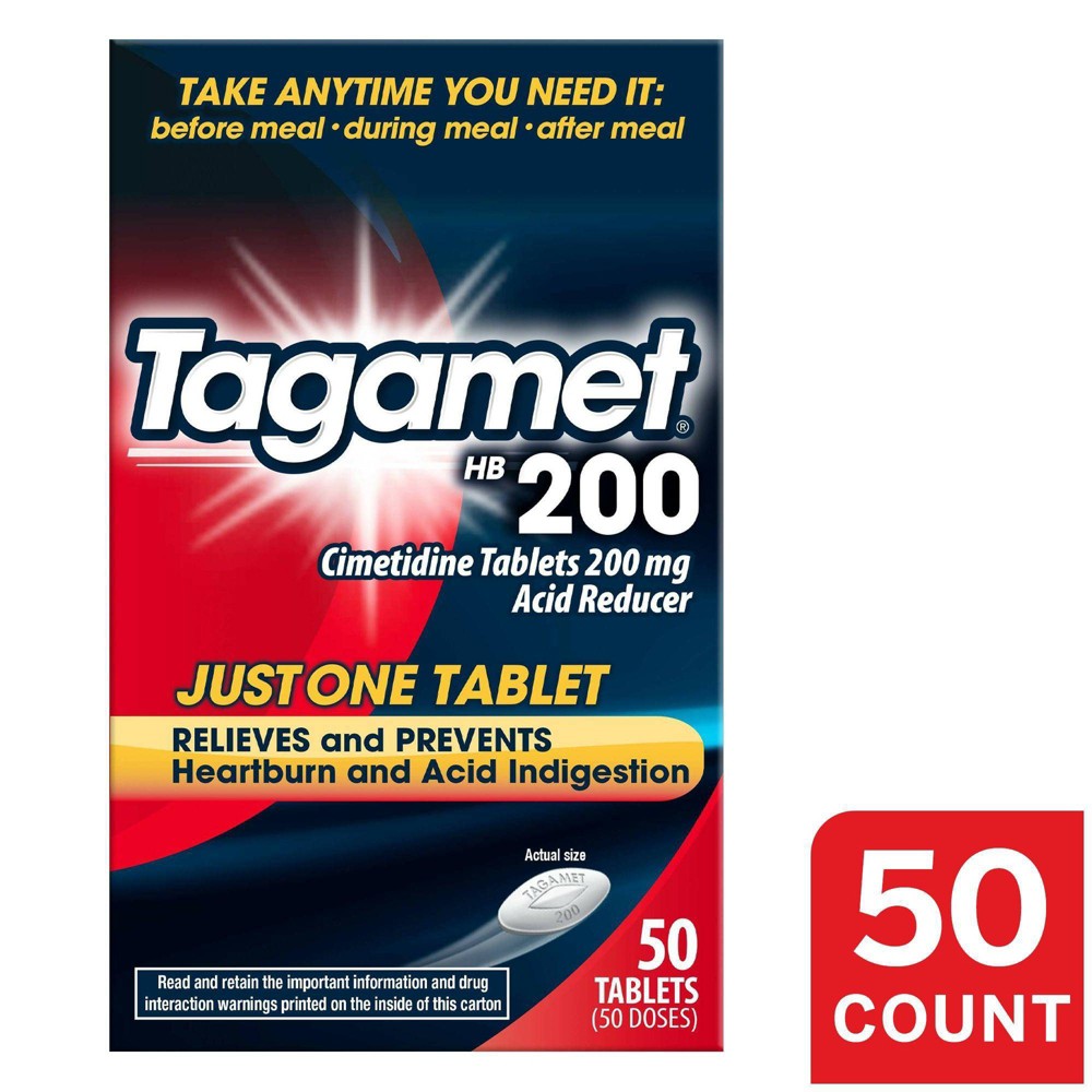 Tagamet Acid Reducer - Hb 200 Cimetidine Tablets 200 Mg Acid Reducer 50 Ablets