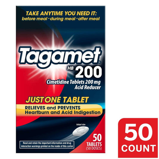 Tagamet Acid Reducer - Hb 200 Cimetidine Tablets 200 Mg Acid Reducer 50 Ablets