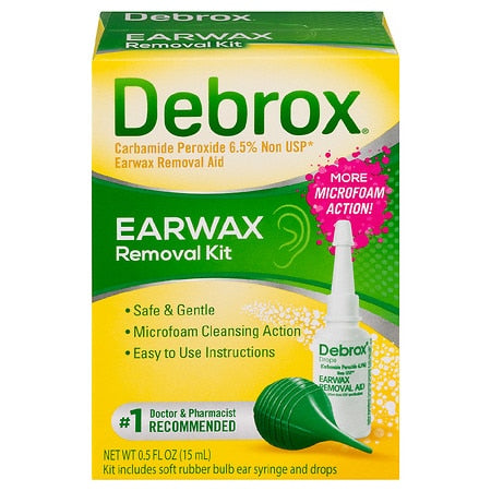Debrox - Ear Wax Removal Kit, Rubber Bulb Syringe And 0.5 Fl Oz Ear Wax Removal Drops