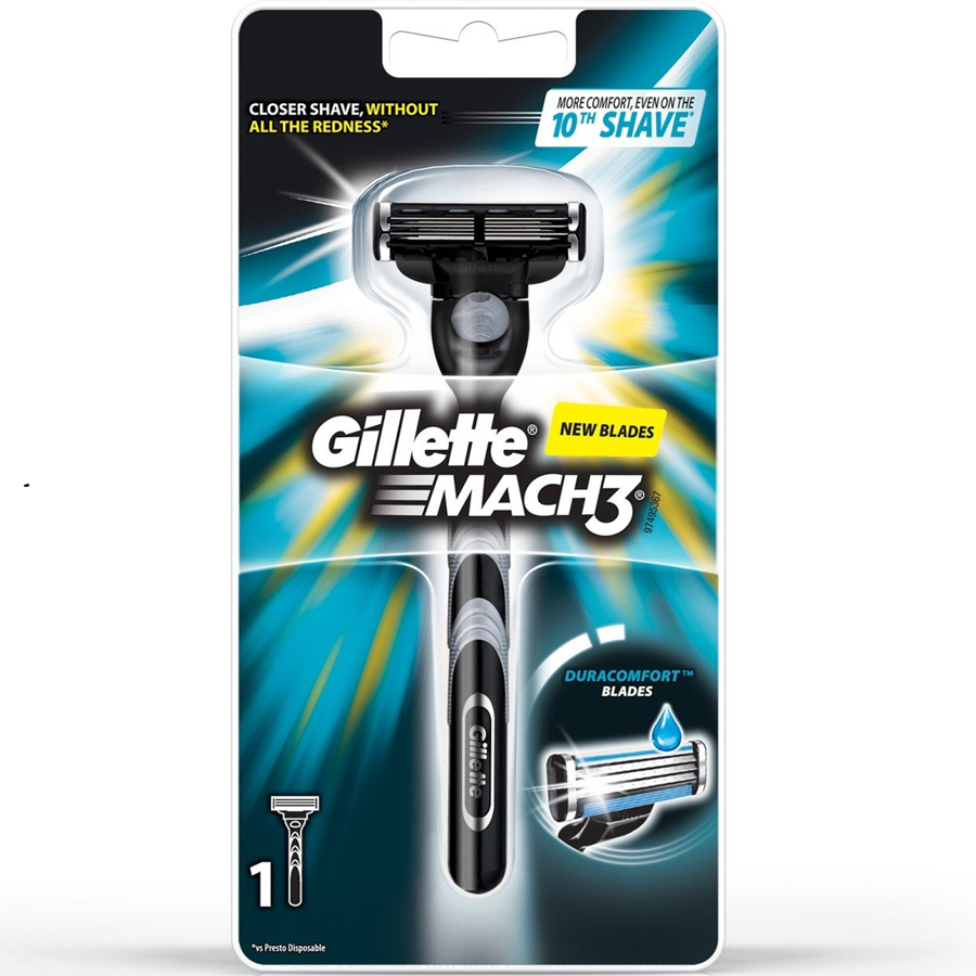 Gillette Razor Set - Mach3 Single - 1 Handle & 1 Cartridge