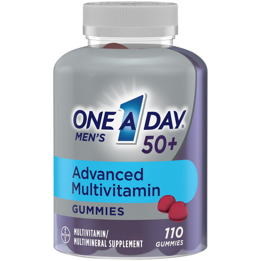 One A Day - Mens 50+ Adanced Multivitamin Gummies - Immunity + Brain Support - 110 Ct
