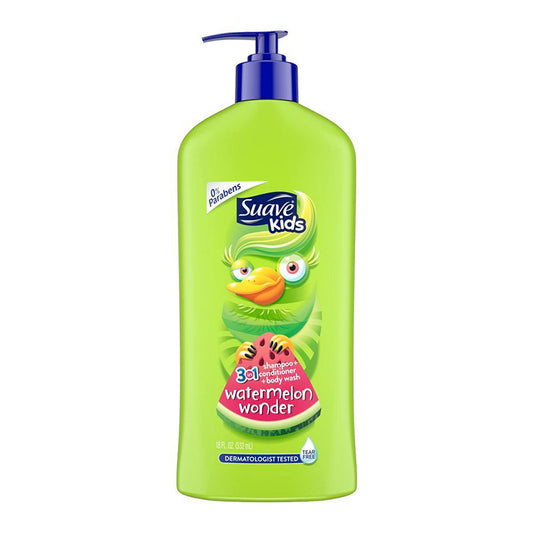 Suave Shampoo - Kids 3In1 - Watermelon Wonder - 18 Fl Oz
