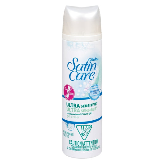 Gillette Shave Gel - Satin Care Ultra Sensitive - 7 Oz