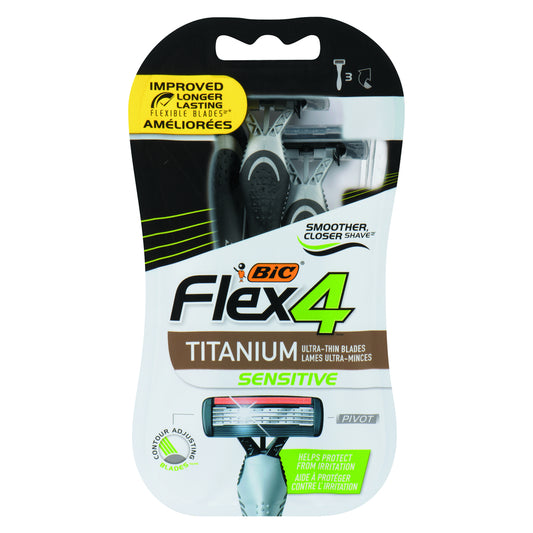 Bic Disposable Razors - Flex4 Titanium - 3 Razors