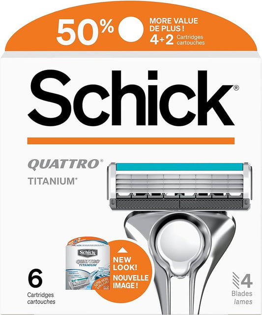 Schick Blade Refill - Quattro Titanium - 6 Cartridges