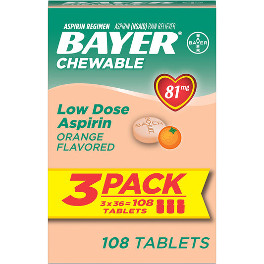 Bayer - Low Dose Chewables - Orange - 108 Ct