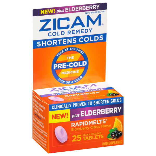 Zicam - Cold Remedy, Shortens Colds, Elderberry Citrus Flavor, 25 Tablets