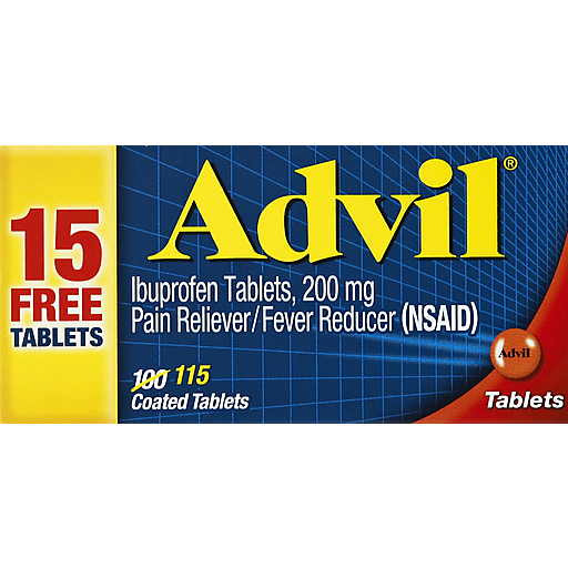 Advil - Coated Tablets - Bonus - 115 Ct
