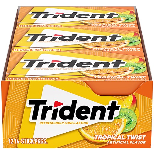 Trident Gum Tropical 12 Count