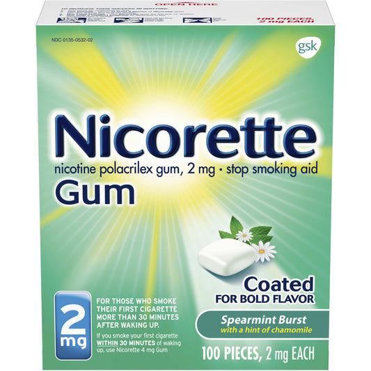 Nicorette - Spearmint Burst With A Hint Of Chamomile 100 Pieces - 2Mg Each