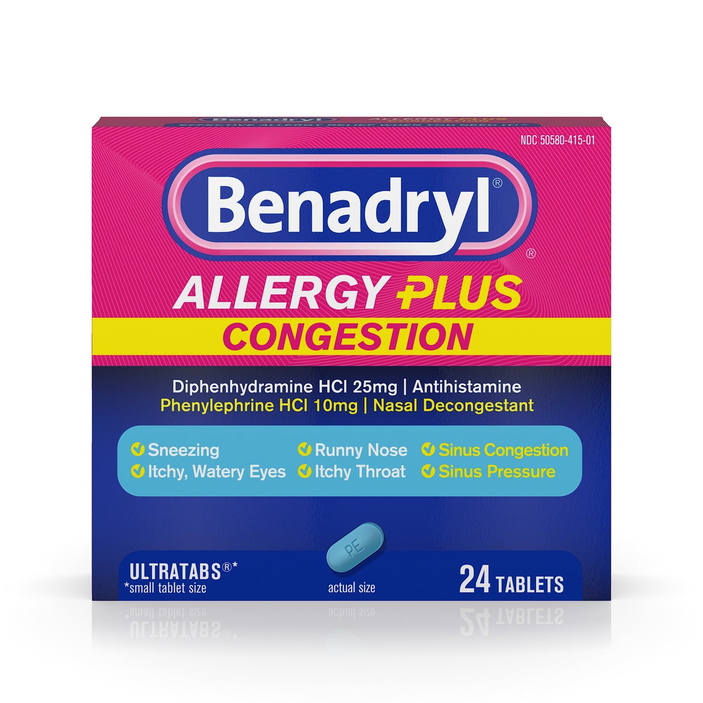 Benadryl - Allergy Plus Congestion 24 Tab