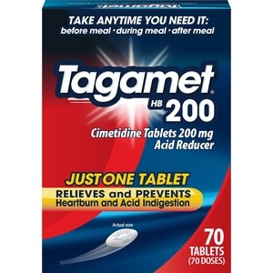 Tagamet Acid Reducer - Hb200 Cimetidine Tablets 200 Mg Acid Reducer 70 Tablets