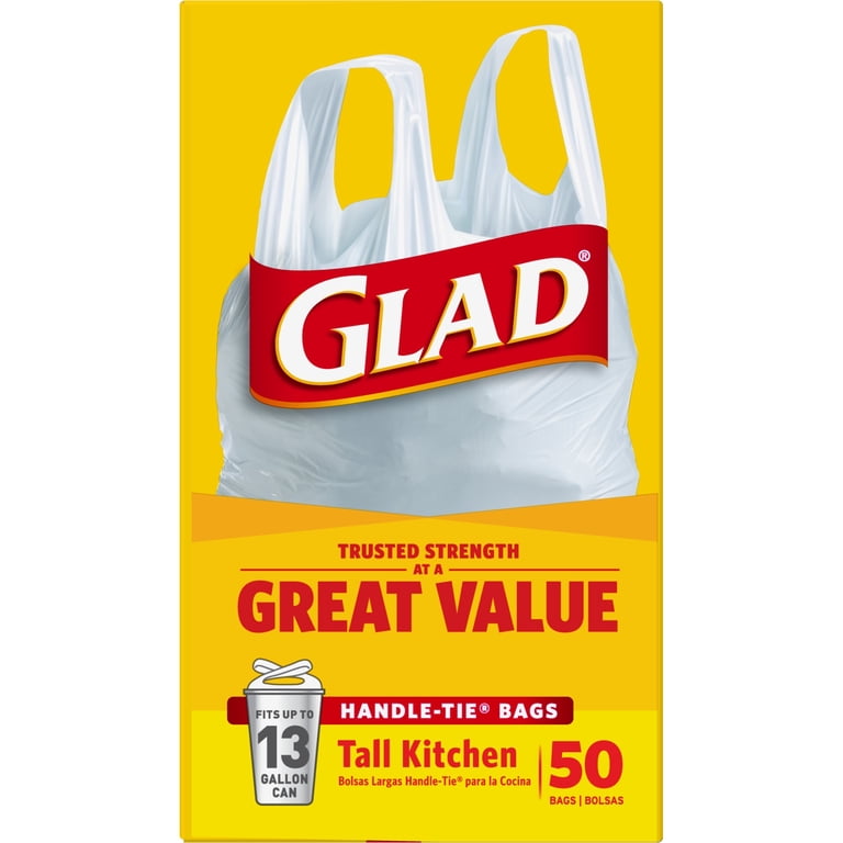 Glad - White Bags - Tall - 50 Ct