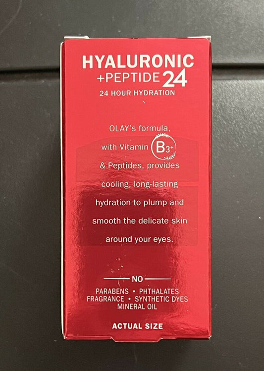 Olay - Hyaluronic + Peptide 24 Fragrance-Free Gel Eye Cream - 0.5Oz 15Ml
