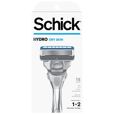 Schick Razor Set - Hydro Skin Comfort Dry Skin Men's 1 Razor + 2 Cartridges