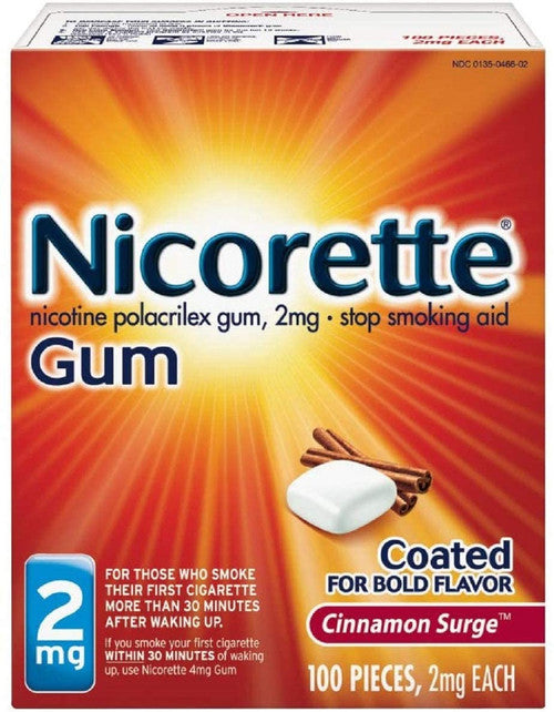 Nicorette - 2 Mg Nicotine Gum - Cinnamon 100 Count