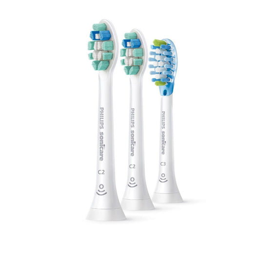 Philips Sonicare Brush Heads - Combo Pack (1 C3 Head + 2 C2 Heads) - 3 Heads