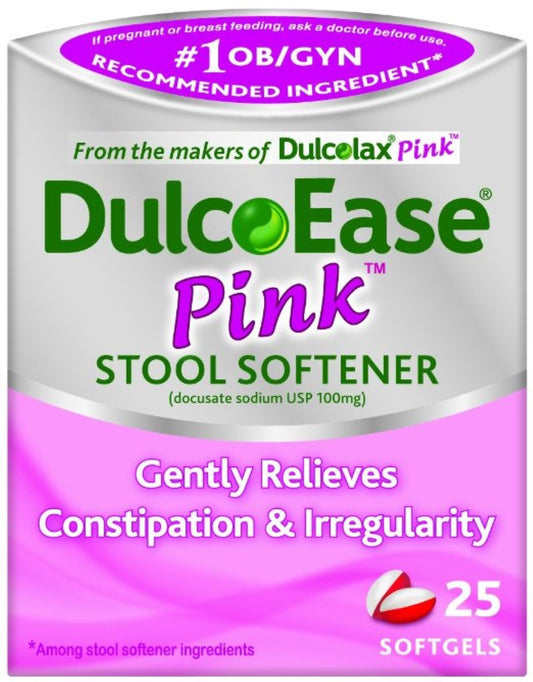Dulcolax - Stool Softener - Pink - 25 Soft Gel