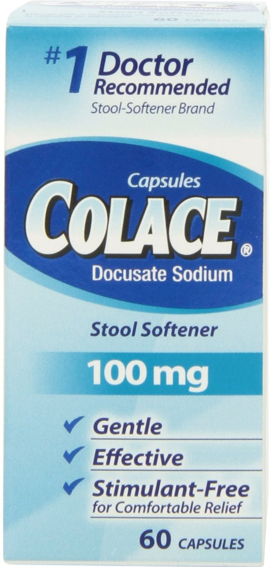 Colace - Regular Strength 100 Mg - 60 Capsules