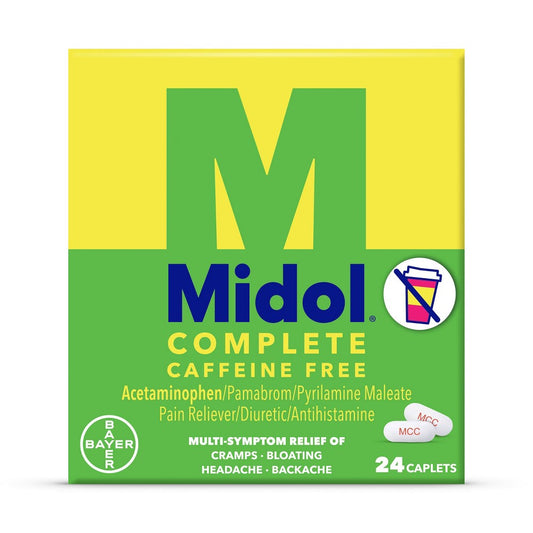 Midol Complete - Caffeine Free Acetaminophen/Pyrilamine Maleate 24 Caplets
