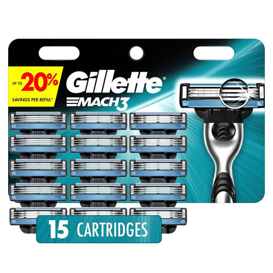 Gillette Blade Refill - Mach3 - 15 Cartridges