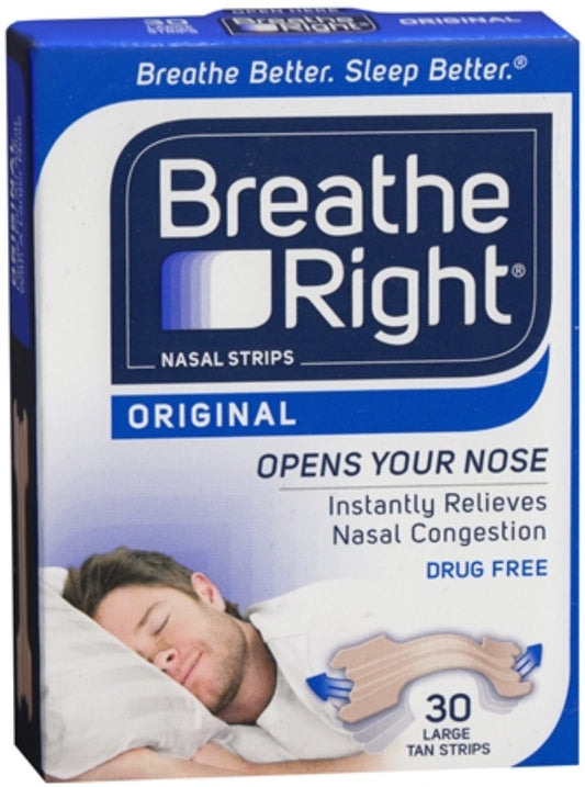 Breathe Right Strips - Tan - Large - 30 Strips