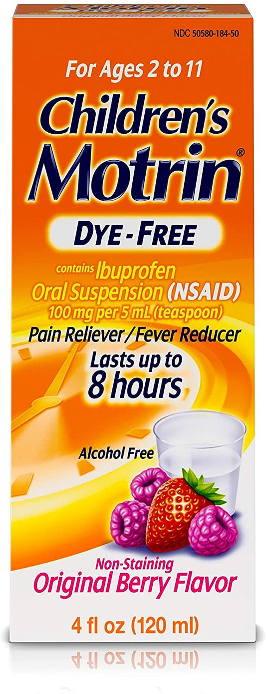 Motrin - Childrens - Dye Free Orig Berry 4 Oz