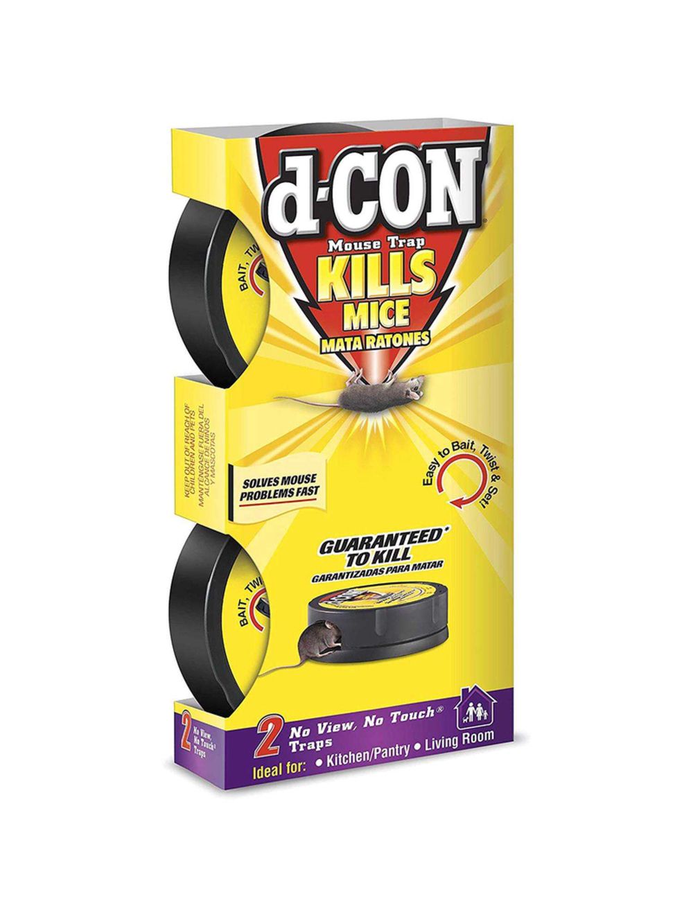 D-Con - No View - No Touchã¢Â„Â¢ - Slim Pack..Mouse Trap -.. 8 Per Case 2 Count..
