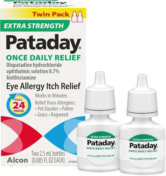 Pataday Allergy - Twin Pack Extra Strength Once Daily Relief Eye Allergy Relief 2.5 Ml (0.085Fl Oz)