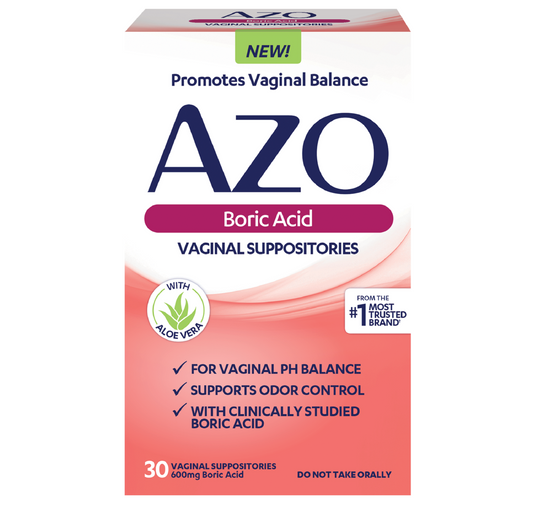 Azo - Suppositories - Boric Acid - 30 Ct