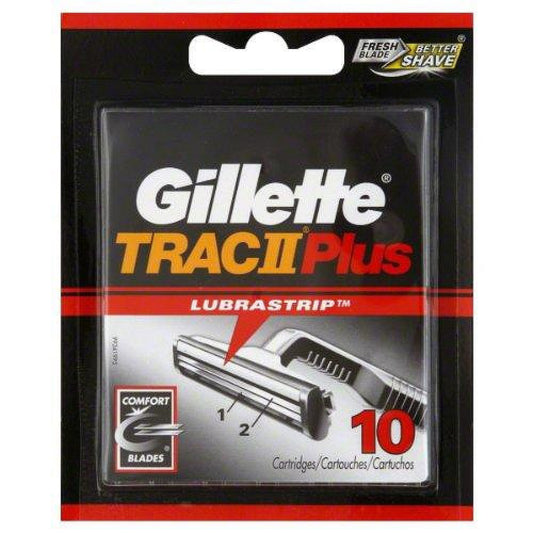 Gillette Blade Refill - Trac2 Plus - 10 Cartridges