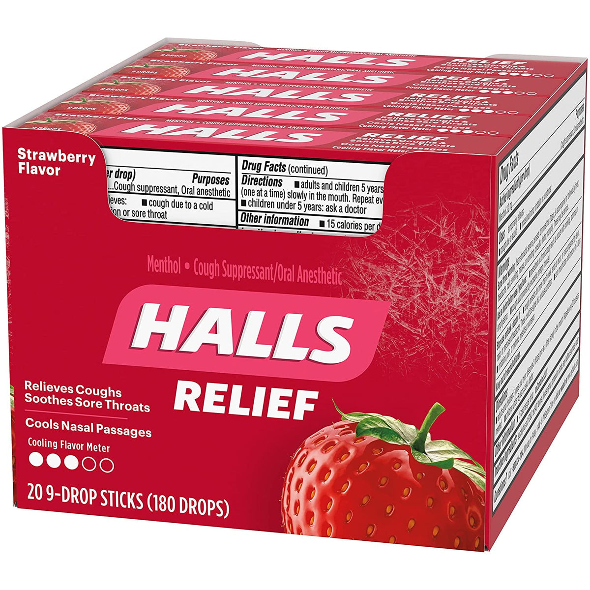 Halls Strawberry (American Version) 20 Count