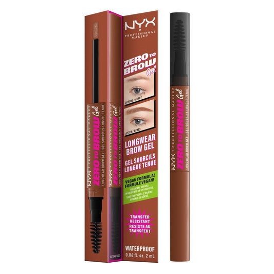 Nyx Eyebrow Gel - Zero To Brow - #08 Black