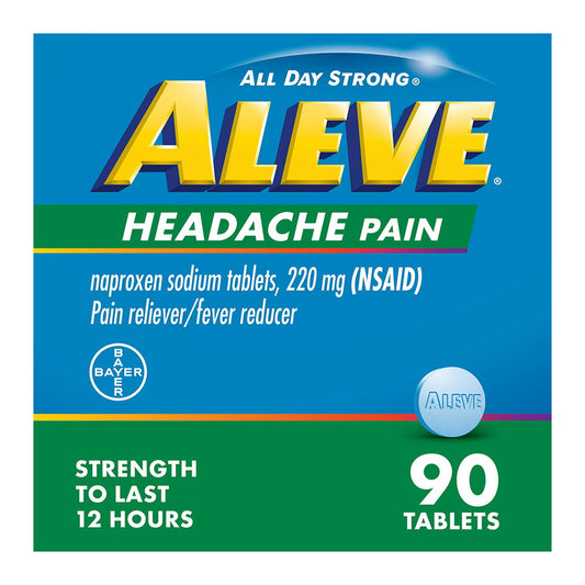 Aleve - Tablets - Headache Pain - 90 Ct