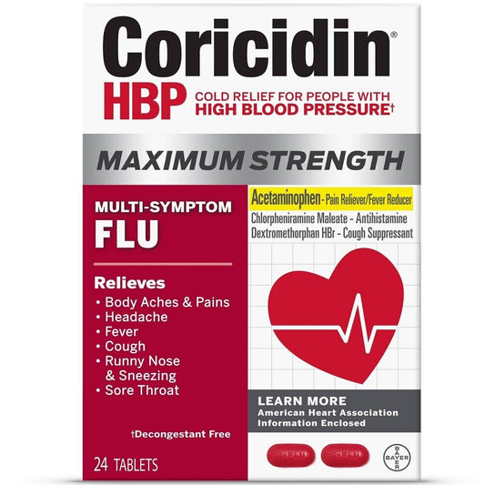 Coricidin - Maximum Strengh Multi Symptom Flu 24 Tablets