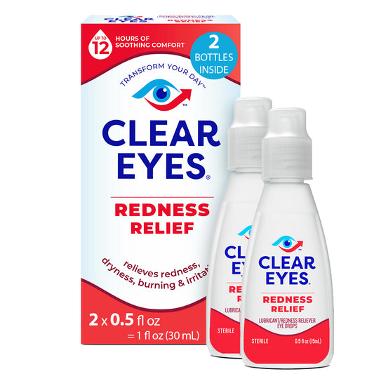 Clear Eyes - Redness Relief - 0.5 Floz - Twin Pack