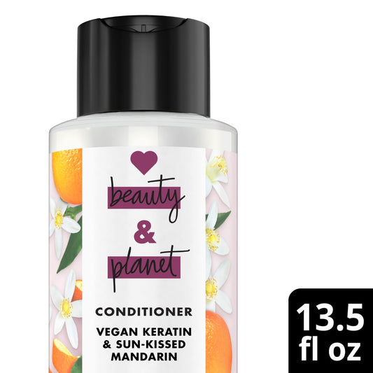 Beauty & Planet Conditioner - Vegan Keratin & Sun Kissed Mandarin - 13.5 Floz