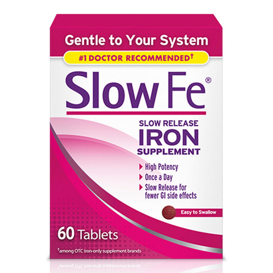 Slow Fe Vitamins - Slow Release Iron Supplement 60 Tablets