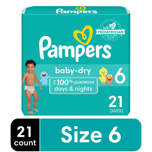 Pampers Diapers - Baby Dry Size 6 4/21