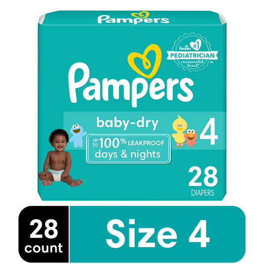 Pampers Diapers - Baby Dry Size 4 4/28