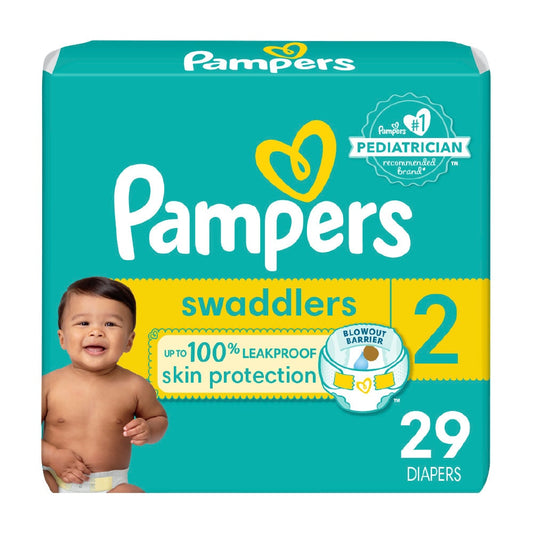 Pampers Diapers - Swaddlers Size 2 29Ct