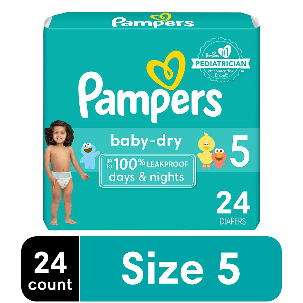 Pampers Diapers - Baby Dry Size 5 4/24