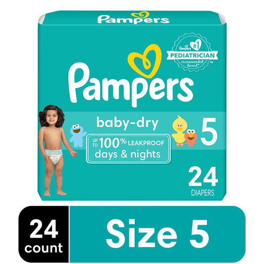 Pampers Diapers - Baby Dry Size 5 4/24